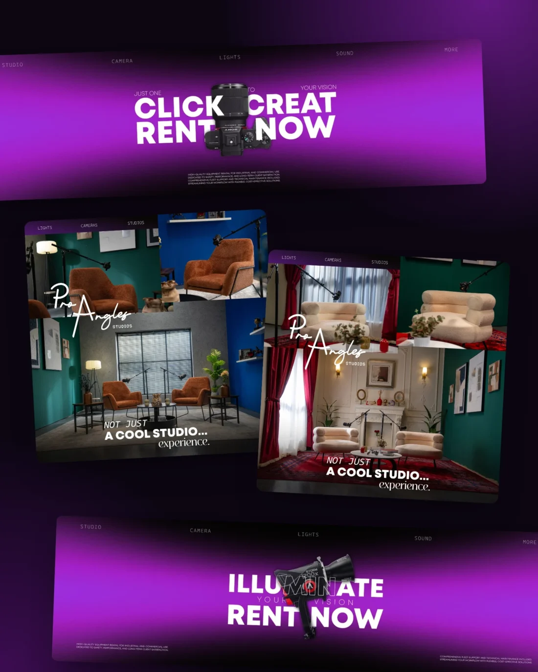 ProAngles UAE camera rental and podcast studio campaign by Lynked