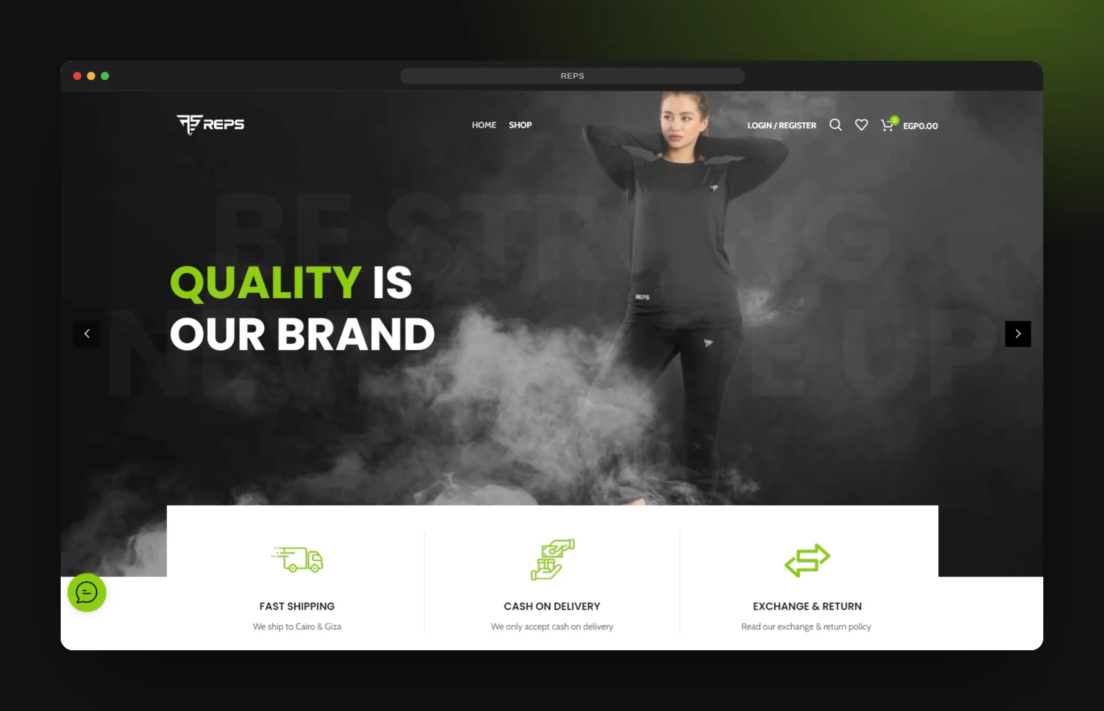 REPS — Website website home page designed and developed by Lynked