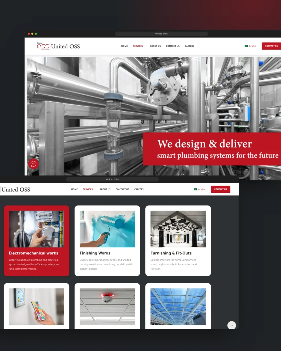 United OSS website — designed and developed by Lynked
