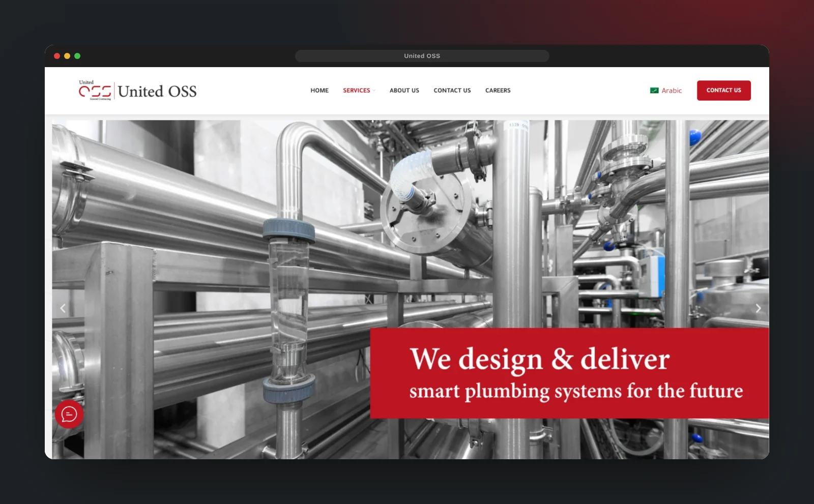 United OSS website home page designed and developed by Lynked
